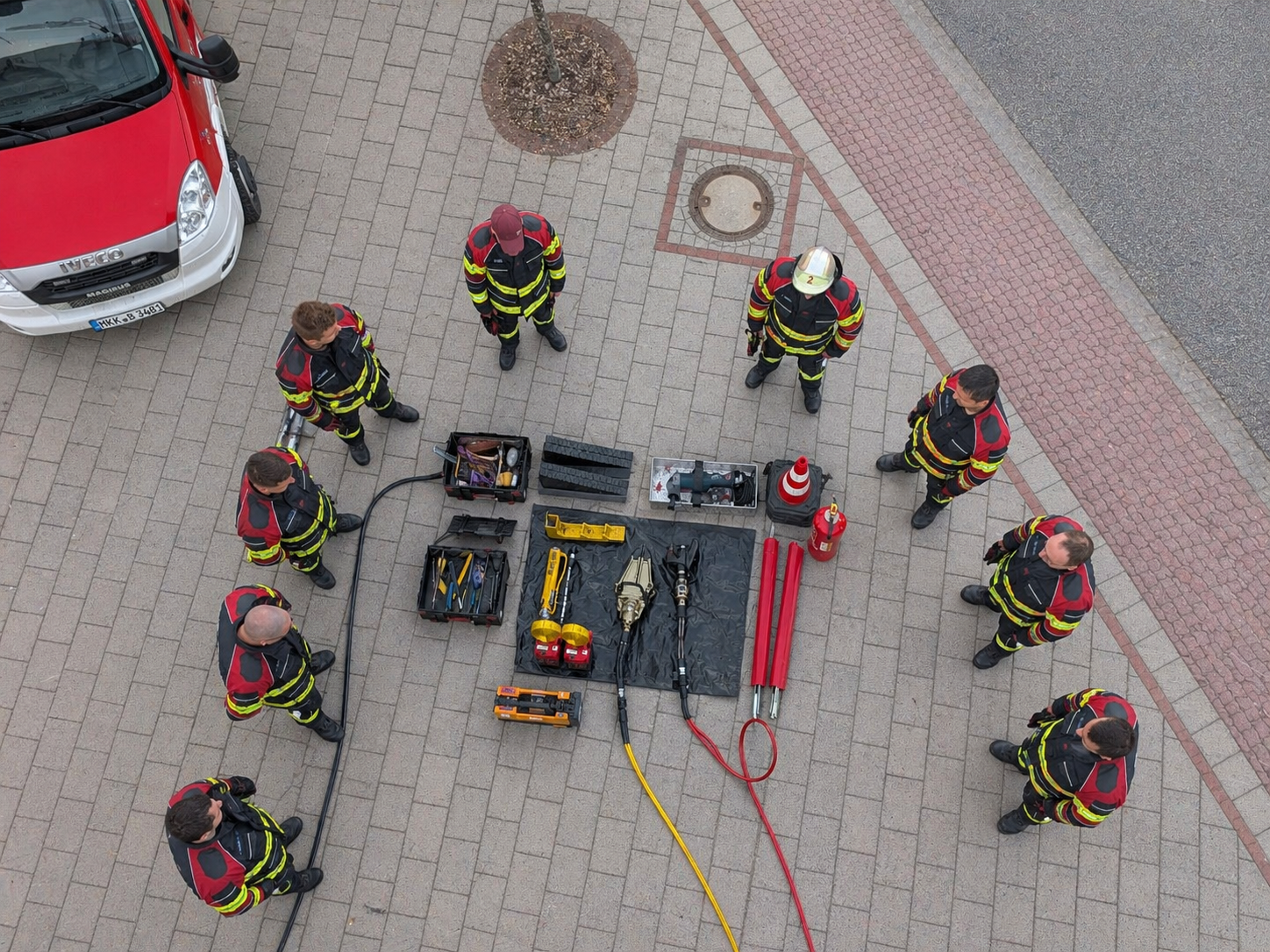 Übung zur Rettung eingeklemmter Personen